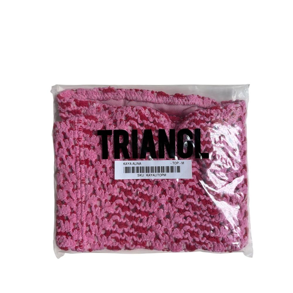 NWT Triangl Kaya Alina Strapless Bandeau Bikini Top (Pink) - Medium - Picture 3 of 8